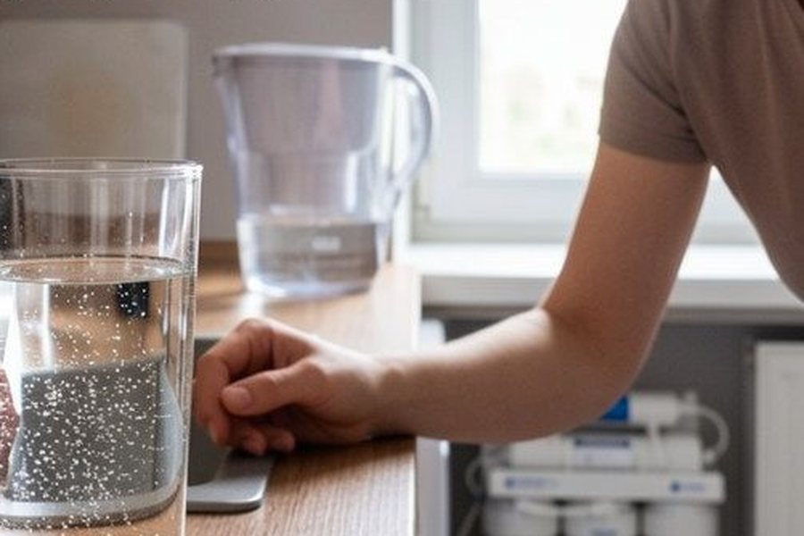Сравнение воды до и после очистки