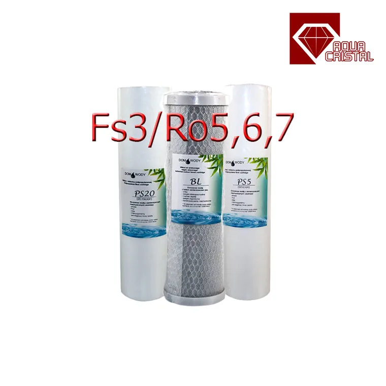 Комплект картриджей к системе очистки воды Fs3 / Ro5, Ro6 «СТАНДАРТ»